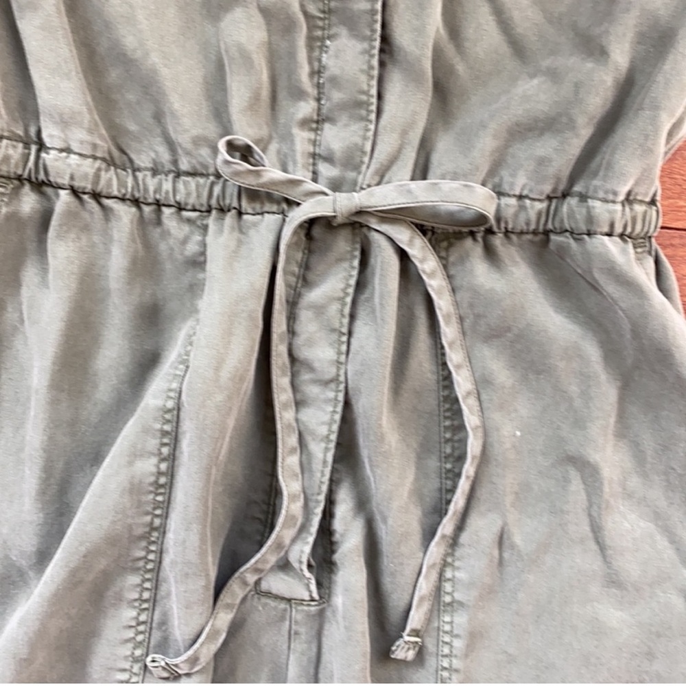Abercrombie and Fitch olive green romper, size small, soft brushed material, EUC - Picture 6 of 9